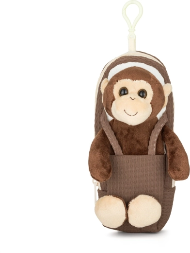 Estuche infantil de peluche de mono