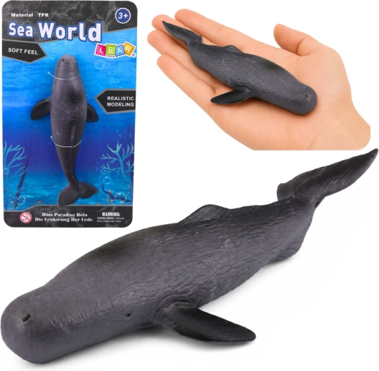 Figura realista de ballena de goma 18 cm
