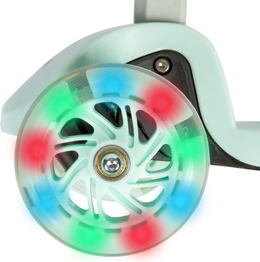 Ruedas LED que se iluminan durante la marcha