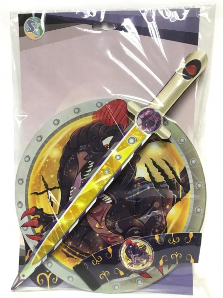 Espada y escudo de espuma D‑Rex para niños