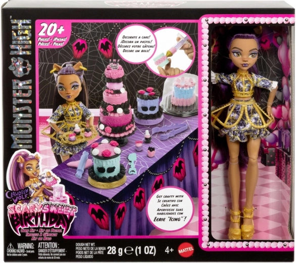 Monster High Cumpleaños terroríficamente dulces – set de decoración de tartas con Clawdeen Wolf