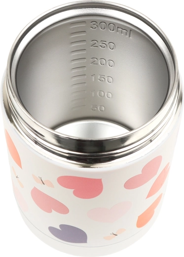 A Little Lovely Company tarro aislado de acero inoxidable para comida con motivo de corazón 300 ml