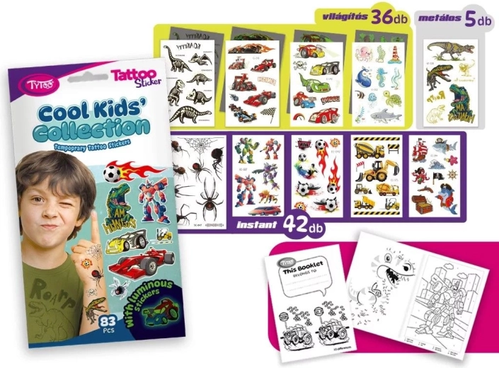 Set de tatuajes temporales Cool Kids’ Collection - 1 pieza