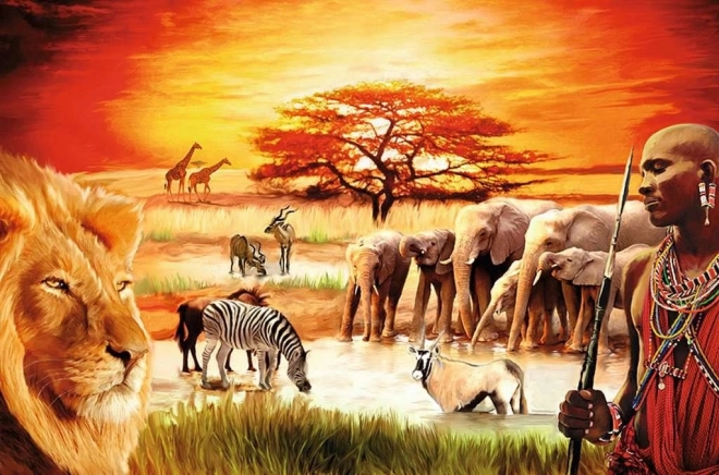 Puzzle Sabana - Orgullosos masáis de 3000 piezas