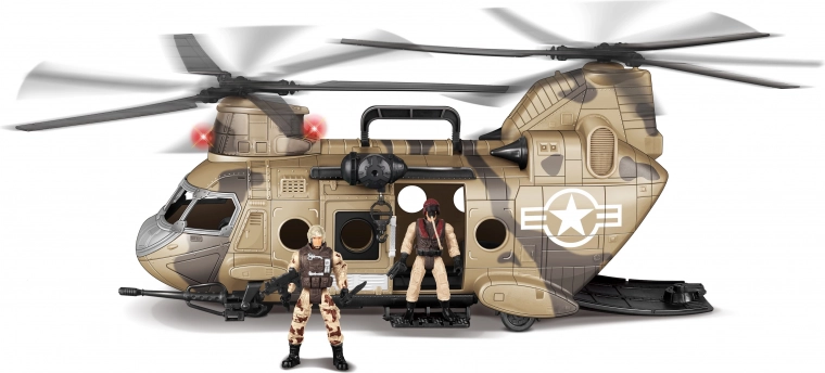 Helicóptero con figuras y efectos 50 cm
