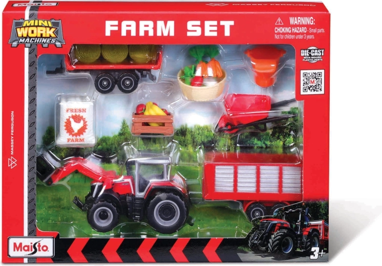 Set agrícola Maisto Massey Ferguson