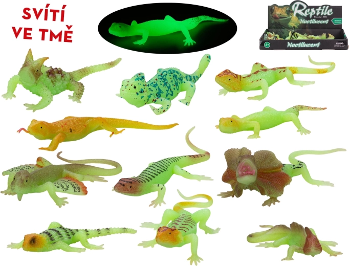 Figura luminosa de lagartija que brilla en la oscuridad 13–16 cm