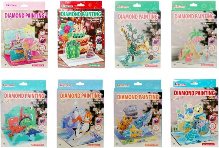 Mosaico de diamantes escena 3D – kit creativo