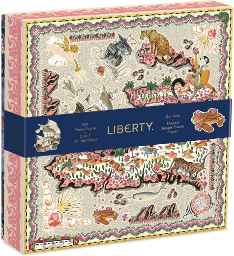 Puzzle de doble cara 2 en 1 Galison Liberty Maxine London 500 piezas