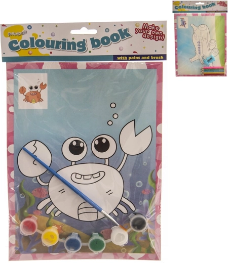 Libro para colorear con set de colores 19 × 26 cm (4 uds.)