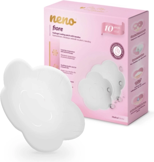 Neno Fiore discos de hidrogel refrescantes para el sujetador con lanolina para pezones irritados - 10 uds.