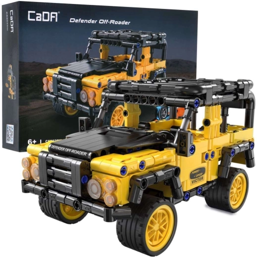 CaDA coche todoterreno Defender Off-Roader con tracción pull-back, 389 piezas