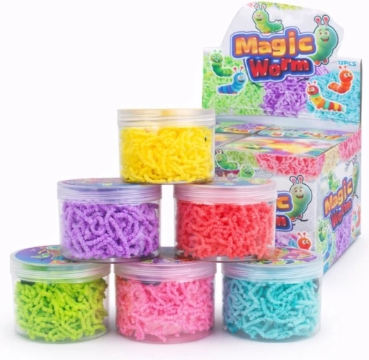 Gusano mágico en tubo 8 cm – divertido juguete antiestrés para niños