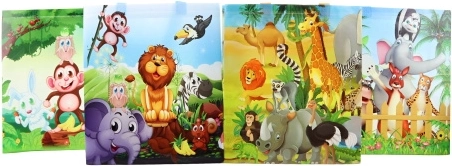 Bolsa de regalo con animales de safari
