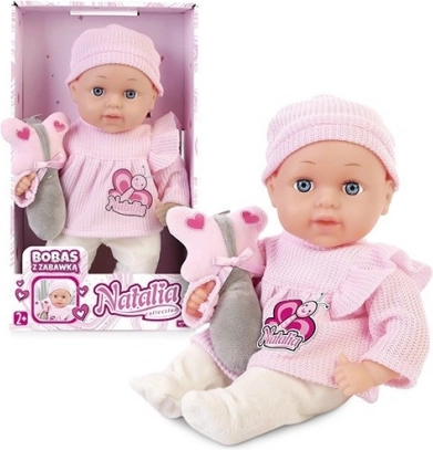 Muñeca NATALIA bebé 33 cm con juguete