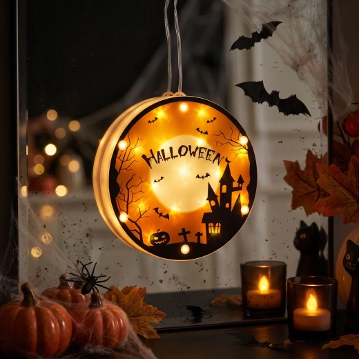 Lámpara LED decorativa 3D de Halloween a pilas