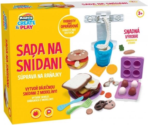 Kit de modelado Modelo para desayuno de plastilina para niños