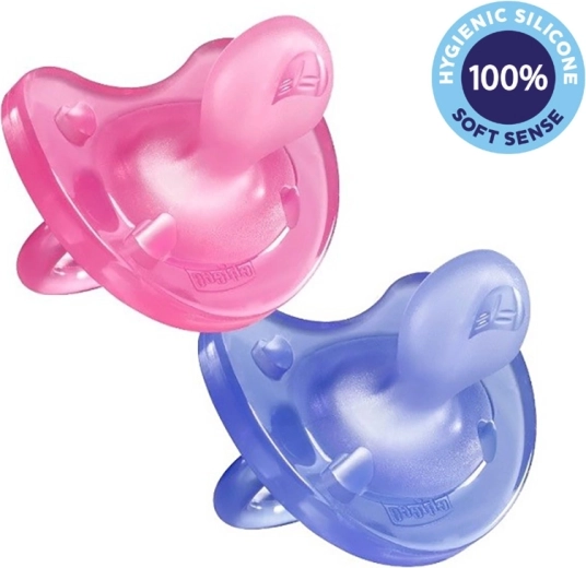 Chicco chupete Physio Soft de silicona integral para niñas 16–36 m, 2 uds