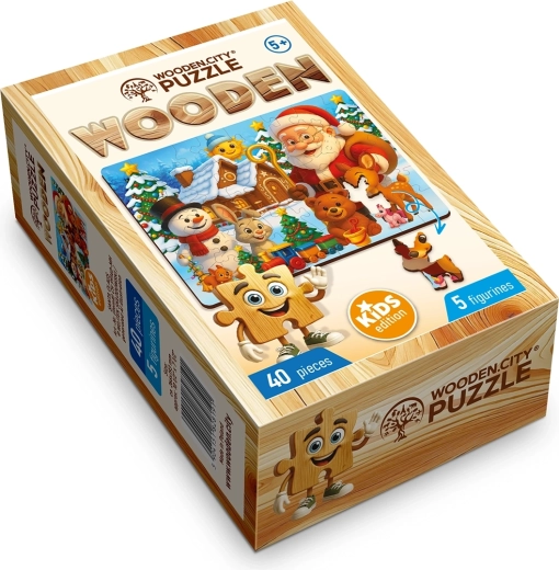 WOODEN CITY Puzzle de madera Santa Claus, 40 piezas