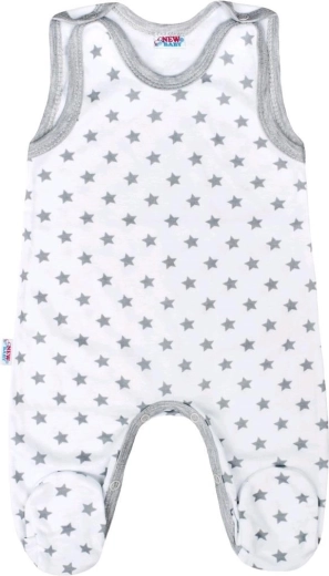 Pelele para bebé New Baby Classic II gris con estrellitas