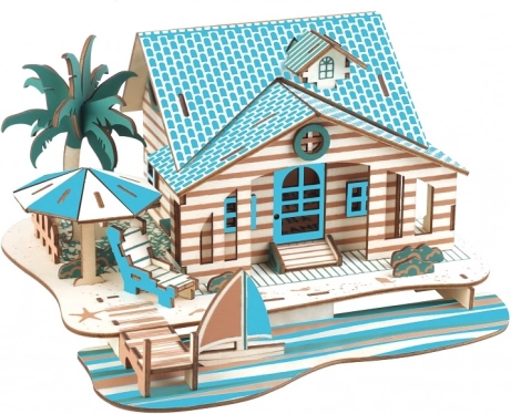 Woodcraft puzzle 3D de madera Villa en Bali