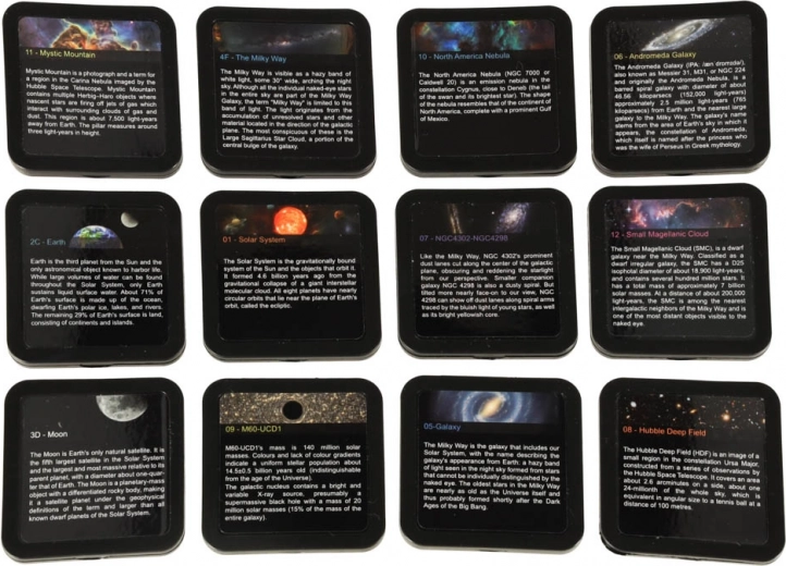 12 discos intercambiables con temática espacial