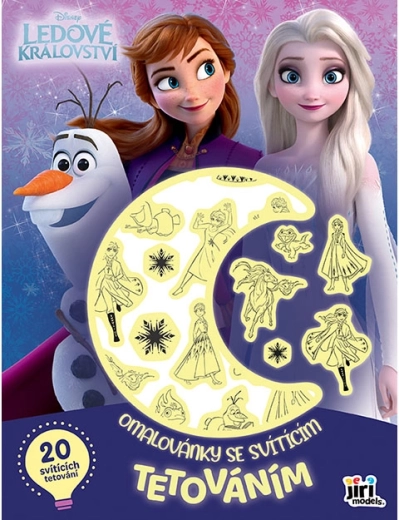 Libro para colorear con tatuajes que brillan Frozen: El Reino de Hielo
