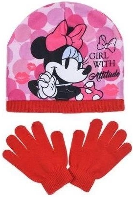 Gorro y guantes rojos de Minnie