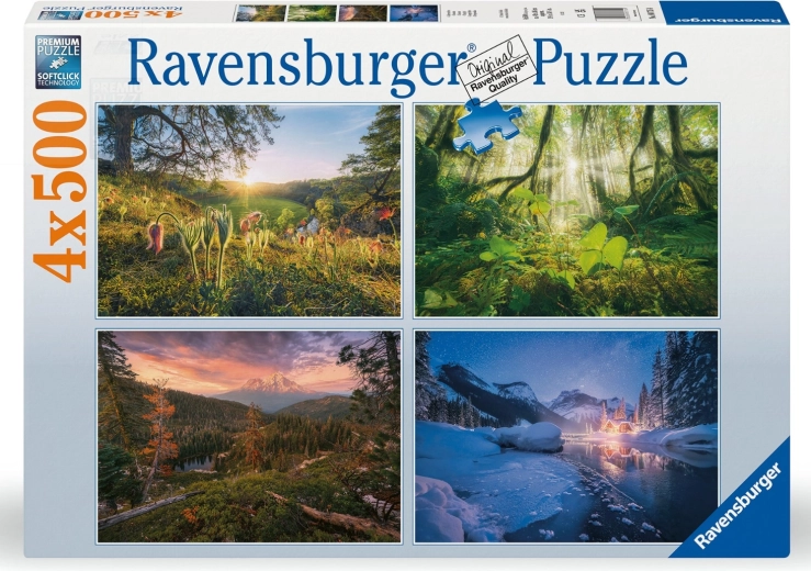 Puzle Cuatro estaciones 4×500 piezas Ravensburger