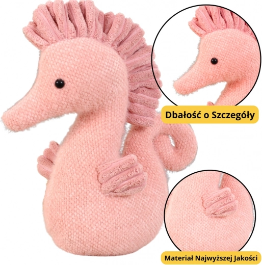 Caballito de mar de peluche rosa 25 cm
