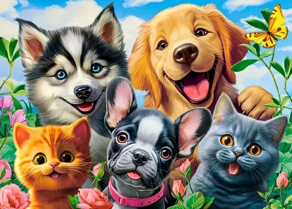 Puzzle Castorland selfie de animales 120 piezas