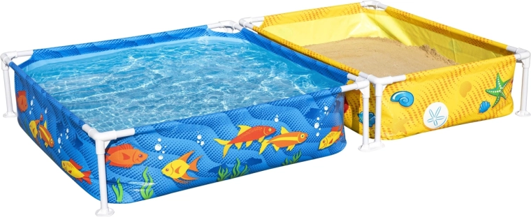 Bestway My First Frame Pool – set de piscina infantil y arenero 213 × 122 × 30,5 cm
