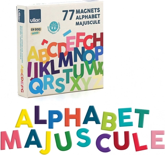 Vilac Alfabeto magnético de madera, letras mayúsculas