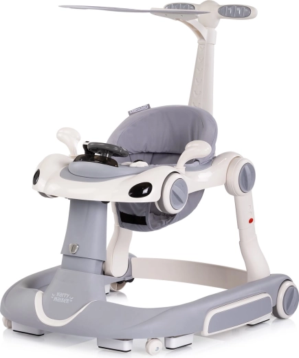 Andador infantil interactivo 5 en 1 CHIPOLINO Happy Walker – gris