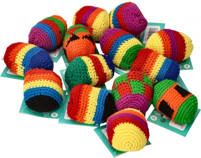 Pelota de malabares tejida a ganchillo (hacky sack) Goki