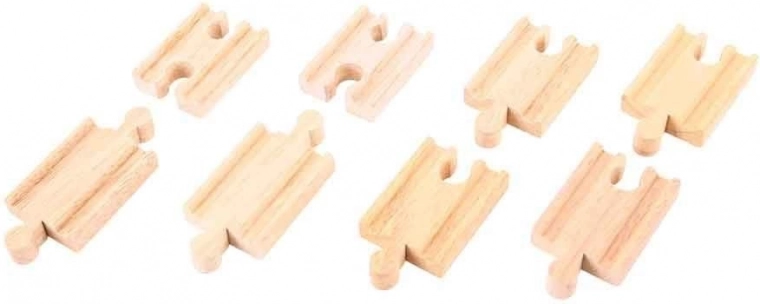 Conectores de vías de madera 7 cm (8 uds) BIGJIGS RAIL