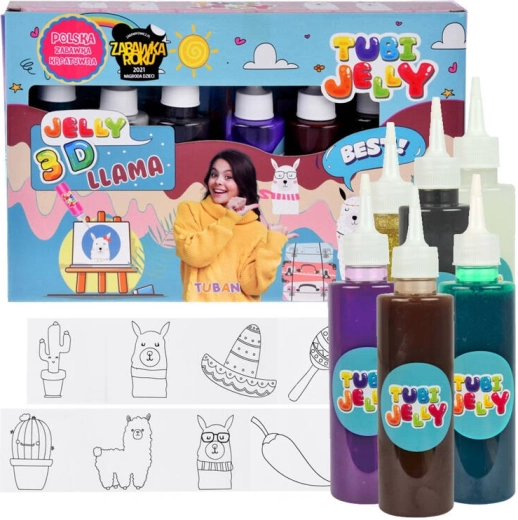 Tubi Jelly kit creativo Llama 6 colores figuras de gel