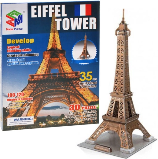 Puzzle 3D Torre Eiffel – 35 piezas, sin pegamento