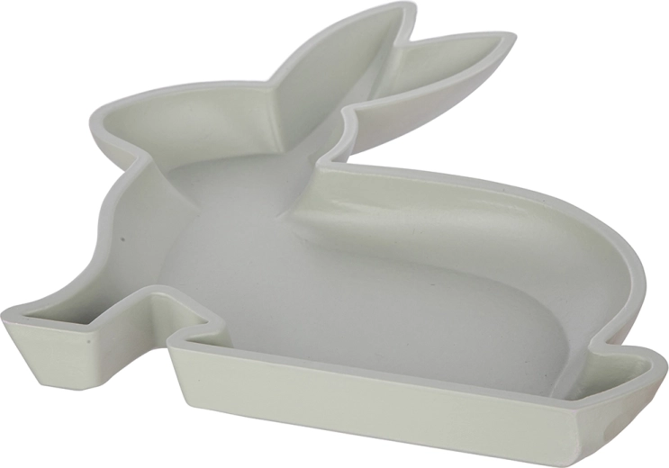 Bandeja decorativa de MDF verde 23 × 29,5 cm