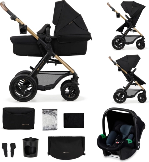 Cochecito combinado Kinderkraft MOOV 2 AIR 3en1 Pure black