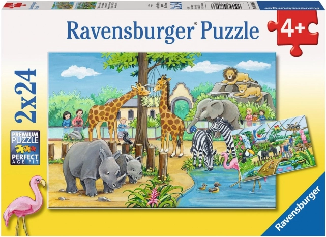 Puzzle Ravensburger Bienvenidos al zoo 2×24 piezas