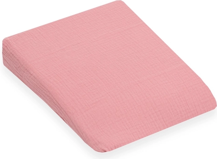 Funda de muselina para almohada infantil – cuña New Baby Standard 30 × 37 cm, rosa