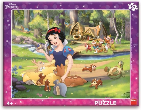 Puzzle Blancanieves y animalitos de tablero, 40 piezas