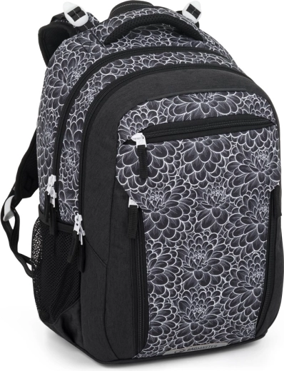 Mochila escolar Bagmaster PORTO 25 A en blanco y negro