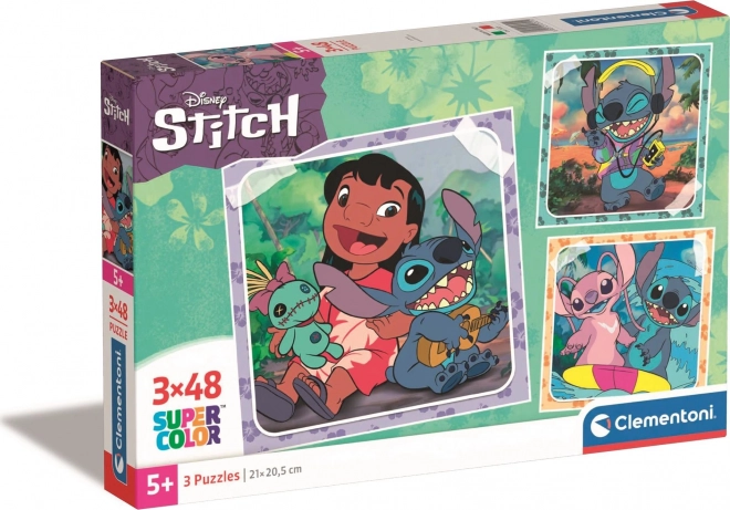 Puzle CLEMENTONI Stitch 3×48 piezas