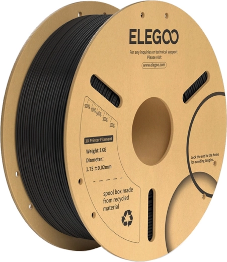 Filamento ELEGOO PLA+ negro 1,75 mm
