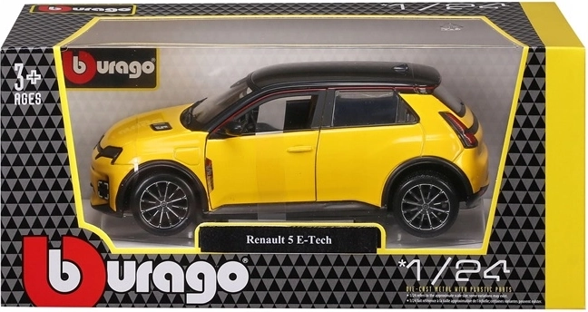 Bburago Renault 5 E-Tech electric amarillo 1:24