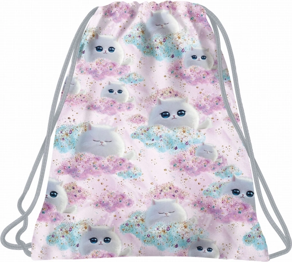 Mochila tipo saco BackUP Dreamy con gatitos - 1 pieza