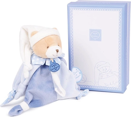 Doudou set de regalo - Osito con sujeción para chupete 17 cm