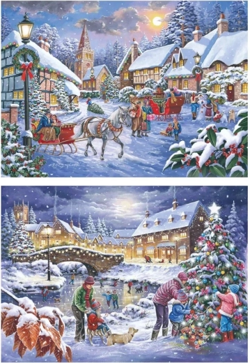 Puzzle House of Puzzles Se acerca la Navidad, 2 × 500 piezas grandes